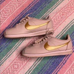 Nike Cortez - Gray/Gold - women’s sz. 8.5